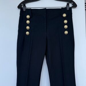 10 Crosby Derek Lam Black Trousers with Gold Buttons